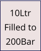 10Ltr Filled to 200Bar